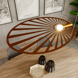 Lampa wisząca LEHDET złota THORO TH.001ZL