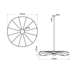 Lampa wisząca ESKOLA 110 czarna THORO TH.011CZ