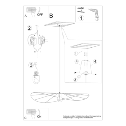 Lampa wisząca ESKOLA 110 czarna THORO TH.011CZ