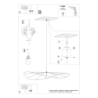 Lampa wisząca ESKOLA 110 czarna THORO TH.011CZ