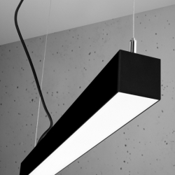 Lampa wisząca PINNE 90 czarna 4000K THORO TH.051