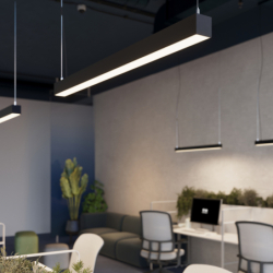 Lampa wisząca PINNE 90 czarna 4000K THORO TH.051