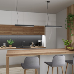 Lampa wisząca PINNE 90 czarna 4000K THORO TH.051