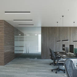 Lampa wisząca PINNE 90 czarna 4000K THORO TH.051