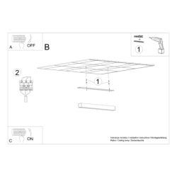 Plafon PINNE 117 czarny 3000K THORO TH.078