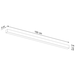 Kinkiet PINNE 150 czarny 4000K THORO TH.093