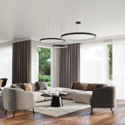 Żyrandol RIO 110 czarny LED 3000K THORO TH.103