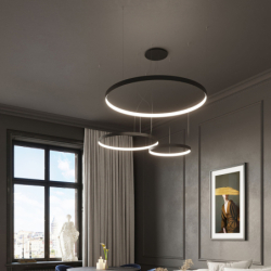 Żyrandol RIO 110 czarny LED 3000K THORO TH.103