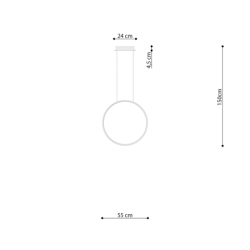 Lampa wisząca RIO 55 czarny LED 3000K THORO TH.114