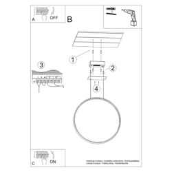 Lampa wisząca RIO 55 czarny LED 3000K THORO TH.114