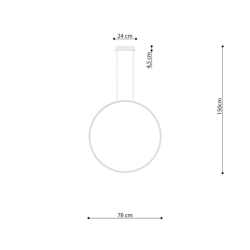 Lampa wisząca RIO 78 czarny LED 3000K THORO TH.118