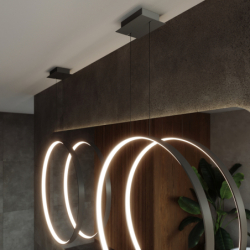 Lampa wisząca RIO 78 czarny LED 3000K THORO TH.118