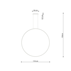 Lampa wisząca RIO 110 czarny LED 3000K THORO TH.122