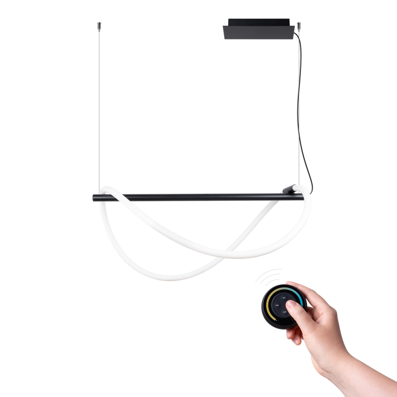 Lampa wisząca GALAKSE 84 czarna LED 2700-6500K THORO TH.279