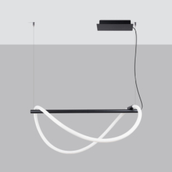 Lampa wisząca GALAKSE 84 czarna LED 2700-6500K THORO TH.279
