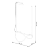 Lampa wisząca GALAKSE 84 czarna LED 2700-6500K THORO TH.279