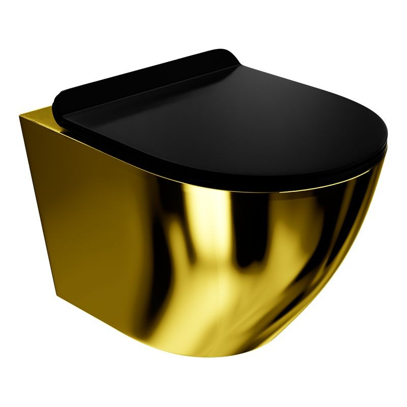 Miska wisząca WC Sofi Slim Gold/Black LAVITA (LAV.1413)