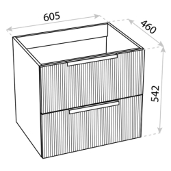 Szafka wisząca Oklahoma Blue Mat 600 LAVITA (LAV.2123)