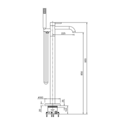 Bateria wannowa wolnostojąca Orion Chrome LAVITA (LAV.2395)