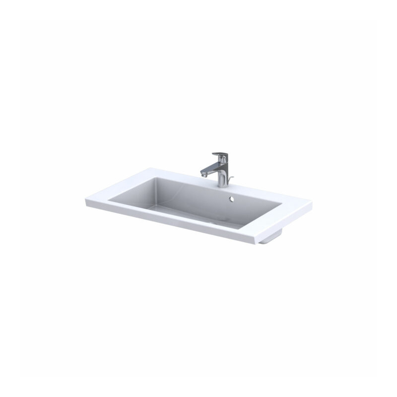 Umywalka meblowa 85 cm, syntetyczna BRYLANT biały (konglomerat) ORISTO UME-BR-85-92