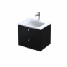 Szafka podumywalkowa 60 cm, dwie szuflady SIENA czarny mat ORISTO OR45-SD2S-60-8