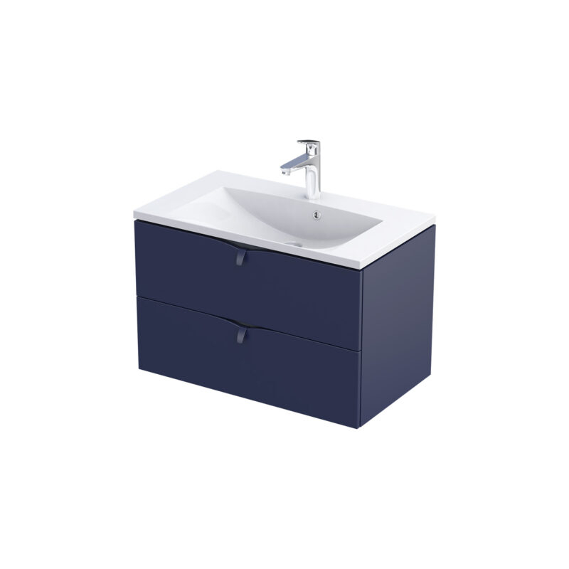 Szafka podumywalkowa 80 cm, dwie szuflady SIENA granatowy mat ORISTO OR45-SD2S-80-14
