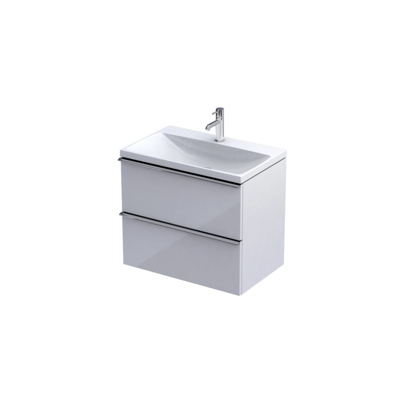 Szafka podumywalkowa 60x38 cm, dwie szuflady ETNA COMPACT biały połysk ORISTO OR52C-SD2S-60-1