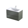 Szafka podumywalkowa 80 cm, dwie szuflady BRYLANT UNI oliwkowy mat (ryflowany) ORISTO OR36-SD2S-80-17R