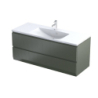 Szafka podumywalkowa 120 cm, dwie szuflady BRYLANT UNI oliwkowy mat (ryflowany) ORISTO OR36-SD2S-120-17R