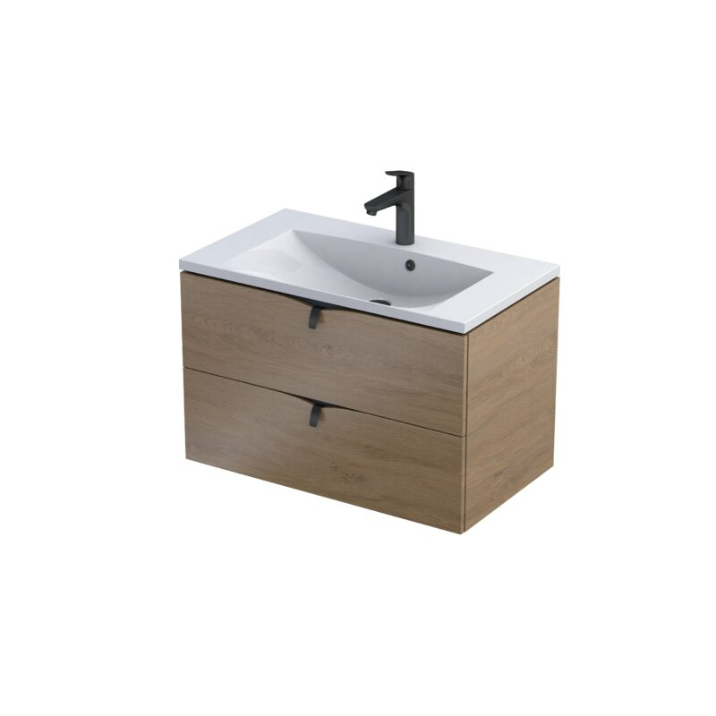 Szafka podumywalkowa 80 cm, dwie szuflady SIENA dąb kamienny ORISTO OR45-SD2S-80-78