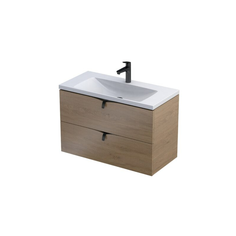 Szafka podumywalkowa 80x38 cm, dwie szuflady SIENA COMPACT dąb kamienny ORISTO OR45C-SD2S-80-78