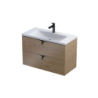 Szafka podumywalkowa 80x38 cm, dwie szuflady SIENA COMPACT dąb kamienny ORISTO OR45C-SD2S-80-78