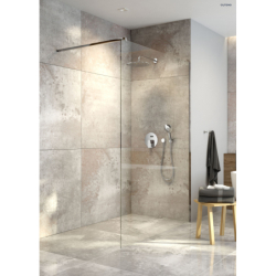 Vida ścianka prysznicowa 80 cm chrom połysk/szkło przezroczyste OLTENS 22001100