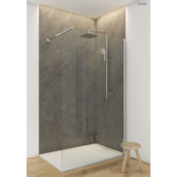 Vida ścianka prysznicowa 120 cm chrom połysk/szkło przezroczyste OLTENS 22004100