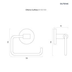 Gulfoss uchwyt na papier toaletowy chrom OLTENS 81103100