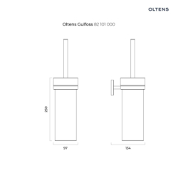 Gulfoss szczotka toaletowa wisząca biała ceramika/chrom OLTENS 82101000