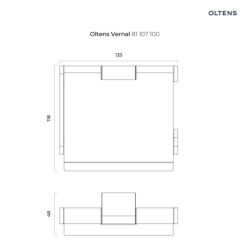 Vernal uchwyt na papier toaletowy chrom OLTENS 81107100