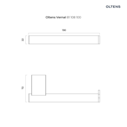 Vernal uchwyt na papier toaletowy chrom OLTENS 81108100