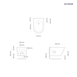 Jog bidet wiszący biały OLTENS 46001000