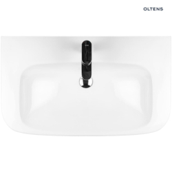 Gulfoss umywalka 80x46 cm nablatowa częściowo wpuszczana z powłoką SmartClean biała OLTENS 41902000