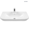 Gulfoss umywalka 80x46 cm nablatowa częściowo wpuszczana z powłoką SmartClean biała OLTENS 41902000