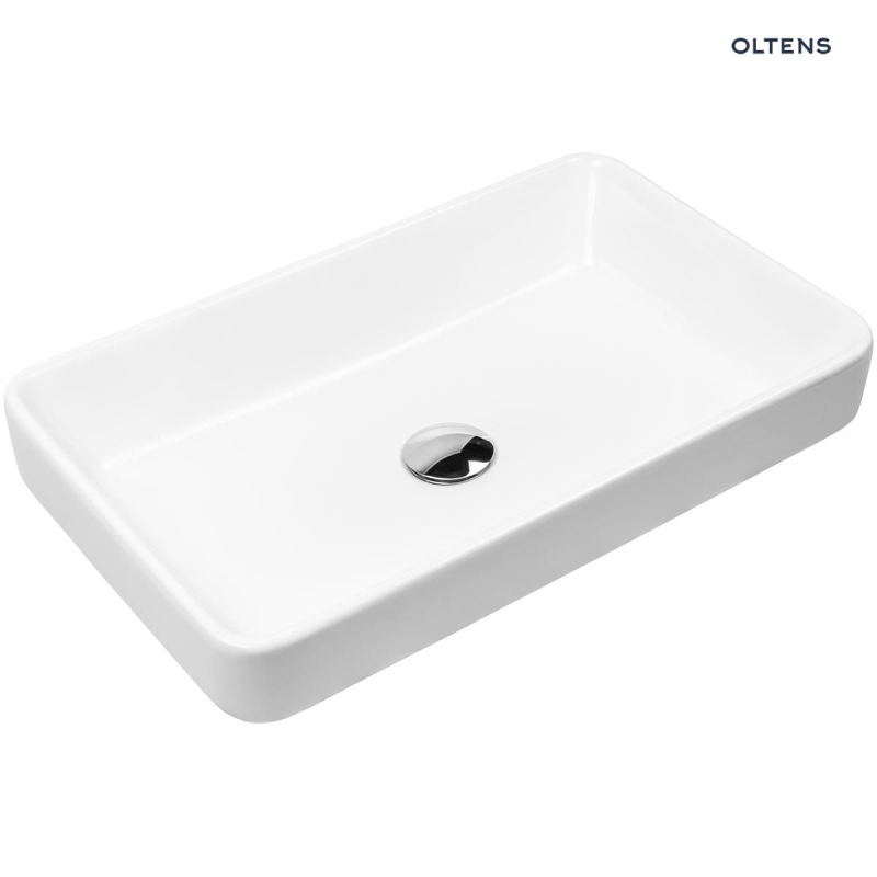 Fossa umywalka 55x34 cm nablatowa prostokątna biała OLTENS 40301000