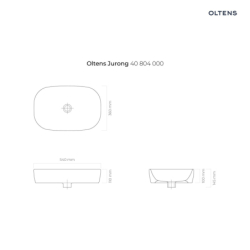 Jurong umywalka 54x36 cm nablatowa z powłoką SmartClean biała OLTENS 40804000