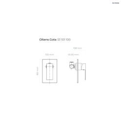Gota bateria prysznicowa podtynkowa kompletna chrom OLTENS 33101100