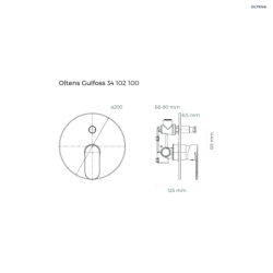 Gulfoss bateria wannowo-prysznicowa podtynkowa kompletna chrom OLTENS 34102100