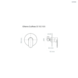 Gulfoss bateria prysznicowa podtynkowa kompletna chrom OLTENS 33102100