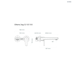 Jog bateria umywalkowa podtynkowa kompletna chrom OLTENS 32103100