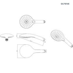 Saxan EasyClick słuchawka prysznicowa chrom OLTENS 37100100