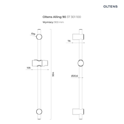 Alling 90 drążek prysznicowy 90 cm chrom OLTENS 37301100