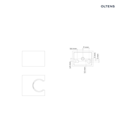 Gide (S) uchwyt prysznicowy chrom OLTENS 37400100